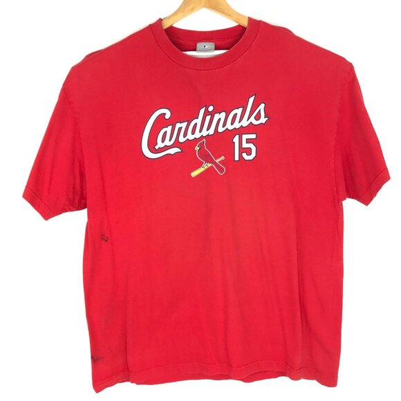 Vtg St Louis Cardinals Matt Holliday #15 Red TShirt 2XL MLB Genuine Merchandise - Picture 2 of 14
